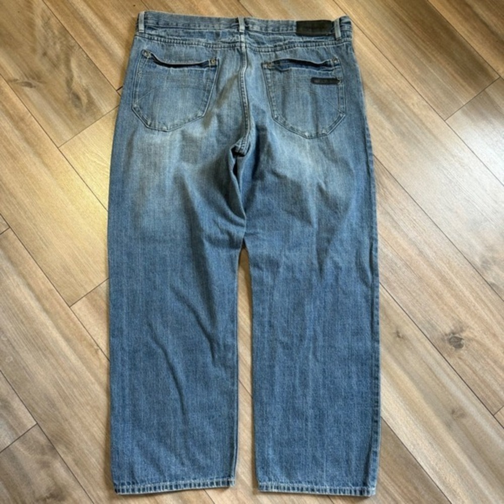 Sean John Mens Jeans 38x32 Blue Y2K Denim‎ Wide Baggy Leg Casual Pants